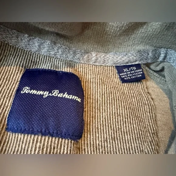 Tommy Bahama Cold Springs Mock Collar Henley Buttons GRAY Sweater Men’s Size XL - Picture 6 of 13